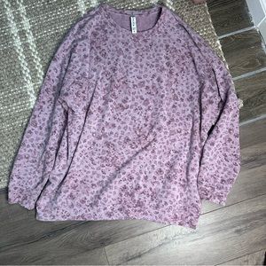 Athleta XL purple cheetah print sweater
